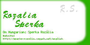 rozalia sperka business card